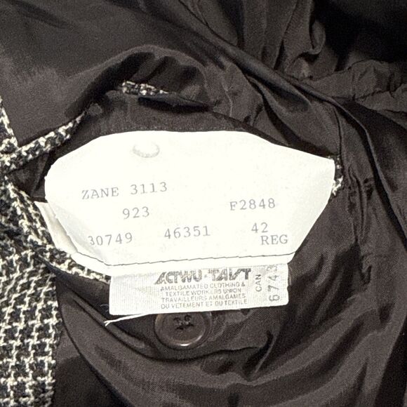 Ermenegildo Zegna Italy Blazer Jacket 42R Wool Cashmere Houndstooth Sport Coat - Picture 16 of 16